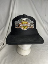 Vintage Harley Davidson Motorcycle Eagle Trucker Mesh Snapback Hat Cap USA - £77.90 GBP