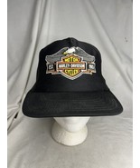 Vintage Harley Davidson Motorcycle Eagle Trucker Mesh Snapback Hat Cap USA - £78.22 GBP