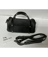 Go Forth Goods Black Leather Jane Purse Handbag Barrel W/Blk Handles/Cro... - $4,885.35 MXN