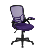 High Back Purple Mesh Ergonomic Swivel Office Chair with Black Frame - $2,923.68 MXN+