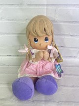 NUBY Prayer Pal For Baby Soft Girl Stuffed Plush Cloth Doll With Dress NO SOUND - £11.03 GBP