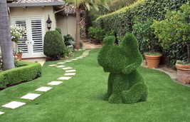 Outdoor Animal Sitting Baby Elephant Topiary Green Figures 59&quot; covered in Artifi - £2,682.48 GBP