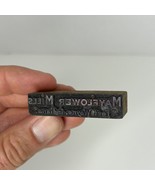 Vintage Letterpress Printing Block Mayflower Mills Flour Fort Wayne Indiana - $192.48 MXN
