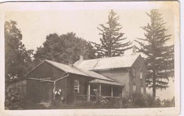 Acrhctecture Postcard RPPC Canada Brick &amp; Wood House In Forest Setting - £1.58 GBP