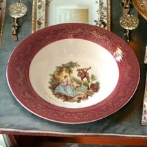 Sebring Pottery Courting Couples Bowl Dish Serving Vegetable Victorian Romantic  - £19.77 GBP
