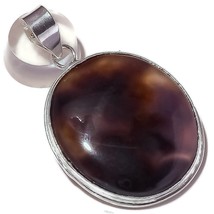 Montana Agate Cabochon Hand Polished Gemstone 925 Silver Overlay Handmade Pendan - £8.08 GBP