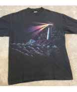 Vintage Single Stitch Signal Sport AOP Lighthouse Graphic Print Black T ... - €43,08 EUR