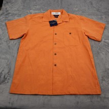 Gordon Clothing Co Shirt Men Medium Orange Short Sleeve Button Up Casual... - £23.21 GBP