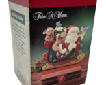 Trim A Home Santa In Sleigh Vintage Cast Iron and Resin Stocking Holder - $17.51