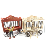 Vintage Royal Circus Wagon Cars Large Giraffe Clown Wood Cast Iron Set B... - €471,49 EUR