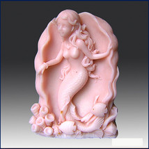 Mermaid Aliana  - Detail of high relief sculpture - Soap/Plaster silicone mold - $27.72