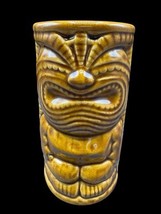 Tiki Vintage Mug Vase 2010 KC Hawaii Brown Ceramic Germaine&#39;s Luau - $18.00