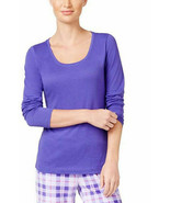 Jenni by Jennifer Moore Ladies Sleepshirt Long-Sleeve Solid Purple Size L - £16.02 GBP