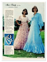Montgomery Wards Sheer Beauty Dress 70s Fashions Vintage 1977 Print Magazine Ad - £7.57 GBP