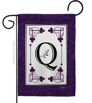 Classic Q Initial Garden Flag Simply Beauty 13 X18.5 Double-Sided House Banner - $19.97