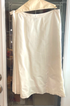 Ashley Stewart Midi Skirt  White Flare Pull On Side Zip Size 16W - $11.87