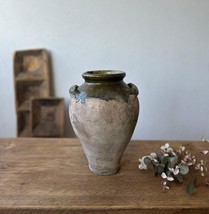 Antique Turkish Terracotta Vase - Vintage Pottery Clay Pot - £152.32 GBP