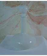 White Milk Glass Decanter, White Glass Carafe - $54.95
