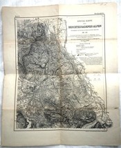 STICH &amp; DRUCK c1888 Map Austrian Alps 20&quot; x 16&quot; - £70.99 GBP