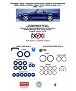 Hydraulic Cylinder Repair Rod &amp; Piston Cap Seals for Mercedes SL500 SL32... - €42,45 EUR