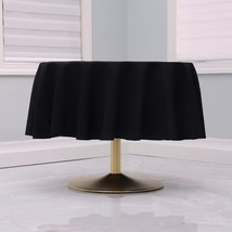 Black Tablecloth 90&quot; Inch Round Tablecloths for Circular Table Cover in Black Wa - £24.65 GBP