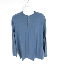 Weatherproof Men&#39;s Blue Long Sleeve XXXL Henley Shirt Top New - £11.65 GBP