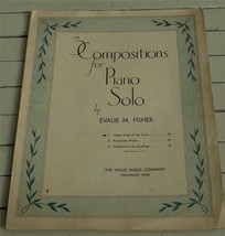 Night Song Of The Trees, Evalie M. Fisher, 1918 OLD SHEET MUSIC - $5.93
