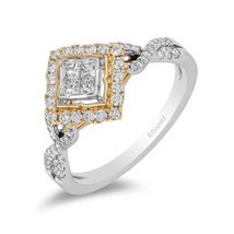 Enchanted Disney 1/2 CT Round and Princess Diamond Jasmine Engagement Ring  - £96.21 GBP