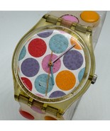 Vintage Swatch Quartz Watch JEU DE BILLIES GE169 Men Clear ~For Parts Re... - $32.29