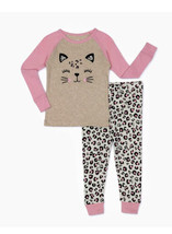 Wonder Nation Toddler Girls&#39; Cheetah Cotton Sleep Set, 2 Piece - Size 2T - NWT - £7.50 GBP