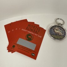 Vintage Mortal Kombat Keychain &amp; Scratch Off Game Tickets 1995 Promo Items - £8.42 GBP