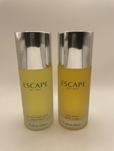 Escape By Calvin Klein For Men Set 3.4oz EDT Spray + 3.4oz After Shave RARE - £109.34 GBP