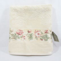 CROSCILL Antique Rose Floral Pink Bath Towel RARE - $38.00
