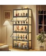 Display Cabinet, 5-Tier Tall Bookcase with Adjustable Shelves, Collectib... - $273.45 CAD