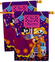 Happy Di de Muertos - Impressions Decorative 2 pcs House Flags Pack HP192244-BOA - £47.78 GBP