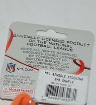 NFL Licensed Cincinnati Bengals Christmas Stocking Bells Snowflakes Logo image 7