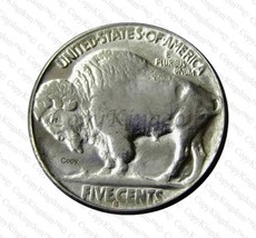 1913 S Type 2 (Line Above) Five Cent Buffalo Nickel Very Rare &amp; Sort After COPY  - £11.78 GBP