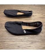Toms Classic Canvas Black Slip On Shoes Woman&#39;s Size 10 KG JD - $369.94 MXN