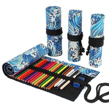 24/36/72 Slots Pencil Wrap Pencil Rolls, Artist Colored Pencils Roll Up ... - £16.65 GBP