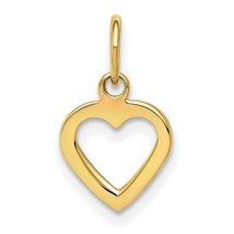 14K Yellow Gold Heart Charm Pendant Love Jewelry - £133.82 GBP
