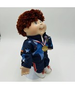 Cabbage Patch Porcelain Doll 13in tall Olympic Stand Danbury Mint Vintag... - £50.68 GBP