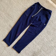 Figs Yola Scrub Career Pants Navy Blue Skinny Leg Flat Front Women&#39;s Siz... - £15.65 GBP