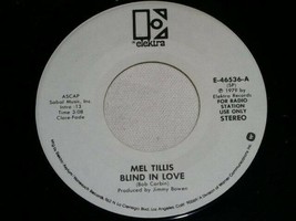 Mel Tillis Blind In Love Black Jack 45 Rpm Record Vinyl Elektra Label Promo - £12.63 GBP