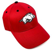 National Cap MVP Arkansas Razorbacks Hogs Mascot Logo Maroon Curved Bill Adjusta - £22.67 GBP