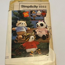 Simplicity #6053 1980s Shirt Tales Plush Vintage Sewing Pattern Uncut - $7.68