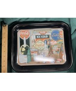 Vintage Metal Coca-Cola Serving Tray with Numerous Coke Signage ~ Circa ... - £7.85 GBP