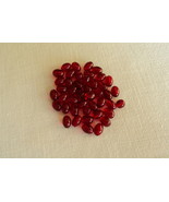 Package of 70 3/8&quot; Oval Dark Red Beads for Crafts Sewing or Jewelry Maki... - $37.61 MXN
