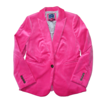 NWT J.Crew Parke Blazer in Bright Begonia Pink Cotton Velvet Jacket 6P - $150.48