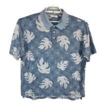 Turnbury Mens Shirt Size Large Blue Floral Hawaiian Polo Short Sleeve He... - £17.75 GBP