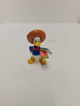 Vintage Disney Donald Duck 3&quot; Toy Figure The Three Caballeros Mexican Sombrero - $6.85